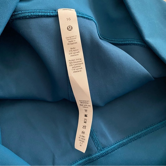 Lululemon 🍋 New 25” Everlux Tight / Leggings Wunder Train HR ~Capri Blue~ 16 - Picture 9 of 10